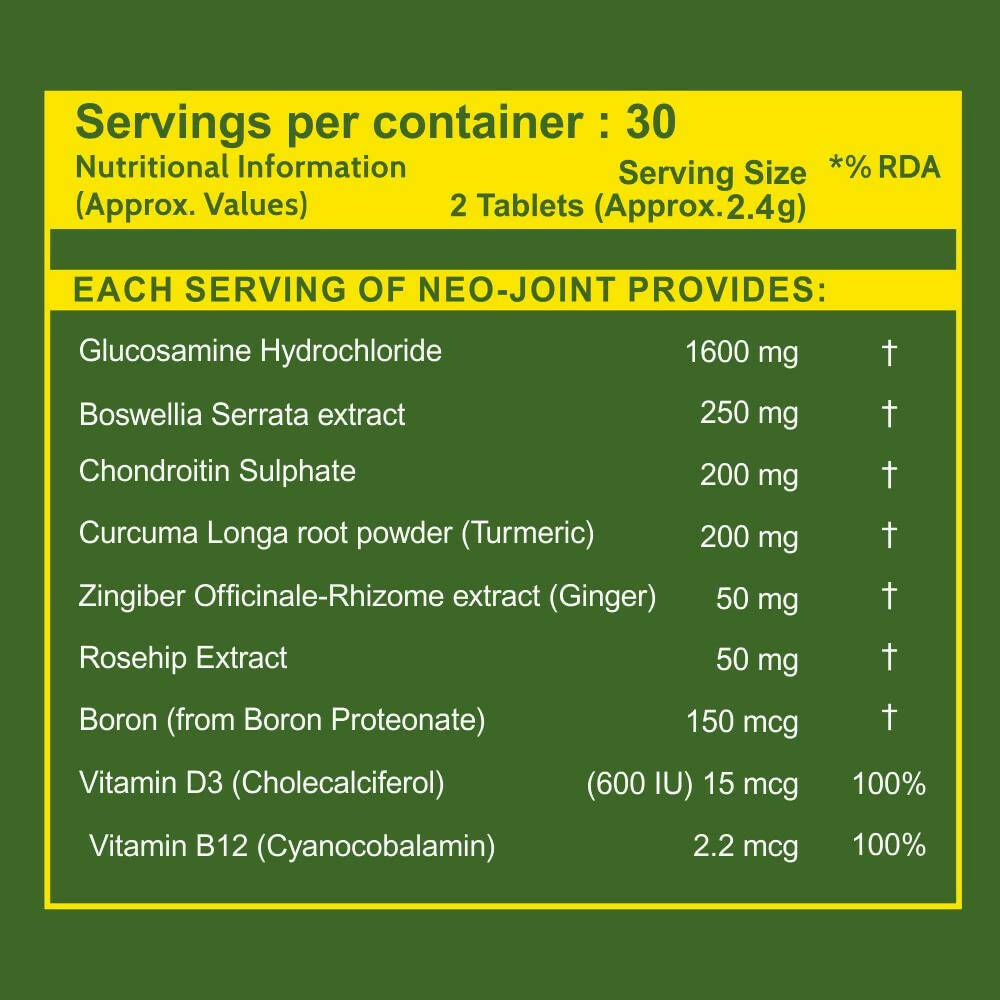 Carbamide Forte Joint Support Tablets with Glucosamine + Chondroitin + Vitamins - Distacart