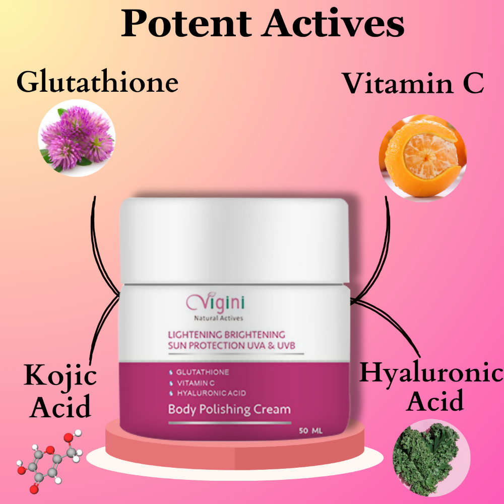 Vigini Skin Whitening Lightening Body Polishing Day Night Gel Cream - Distacart