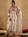 Indo Era Women Floral Printed Empire Pure Cotton Kurta with Trousers & With Dupatta - Distacart