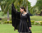 Cheera Black Sharara Kurta Dupatta set
