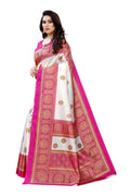 Vamika Pink Printed Art Silk Saree