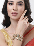 NVR Women Set of 2 Gold Plated Kundan Studded Bangles - Distacart