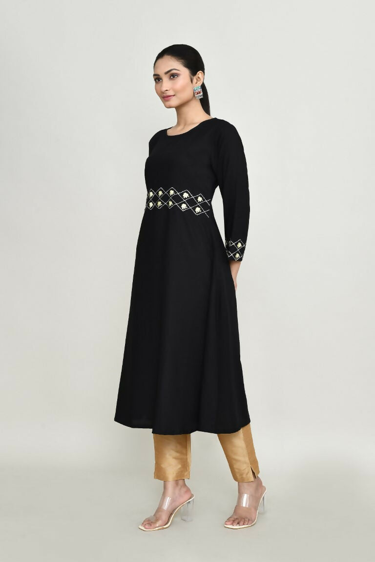 Joban Fashion Black Rayon Tunic