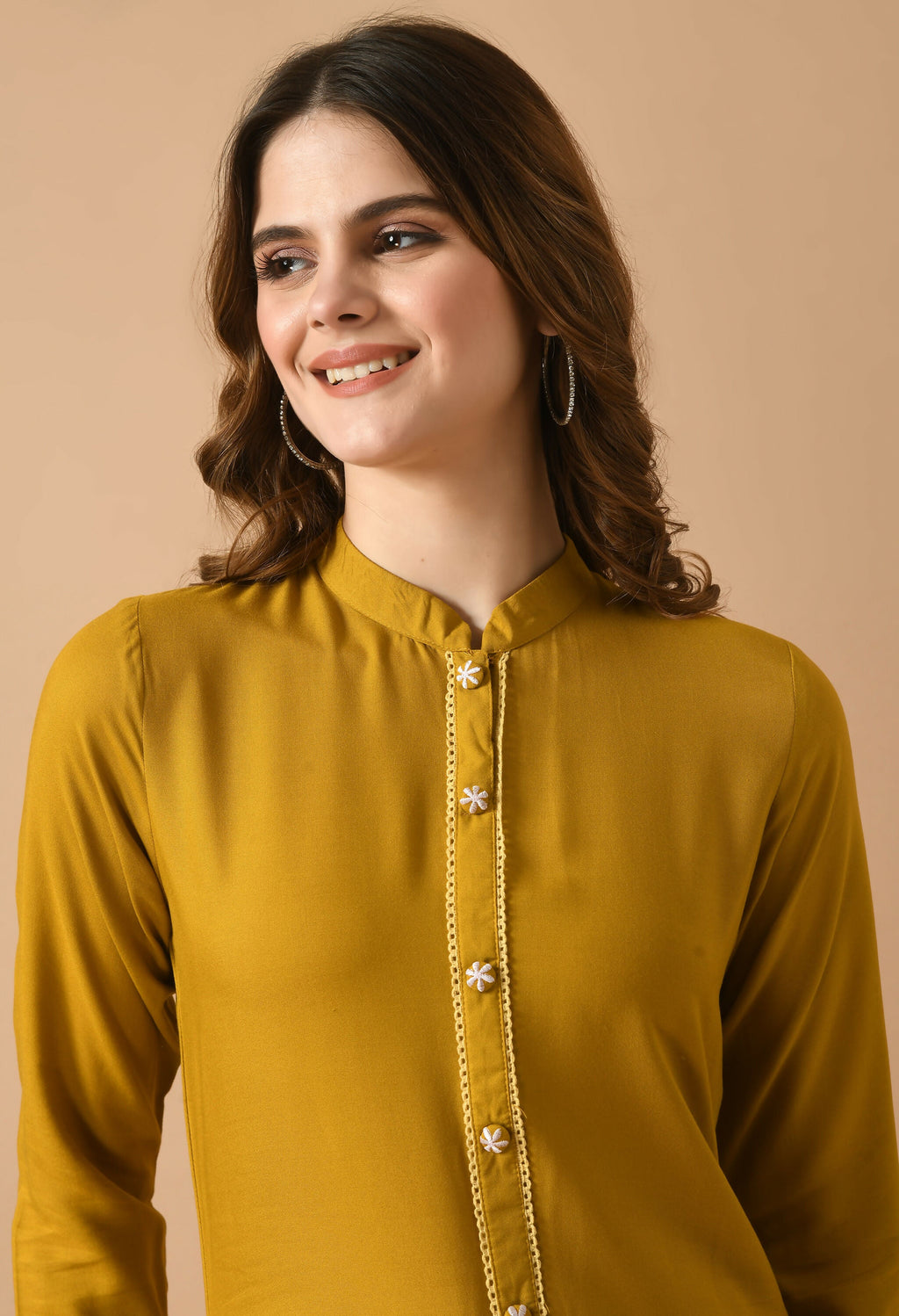 Joban Fashion Mustard Cotton Rayon Kurta Set