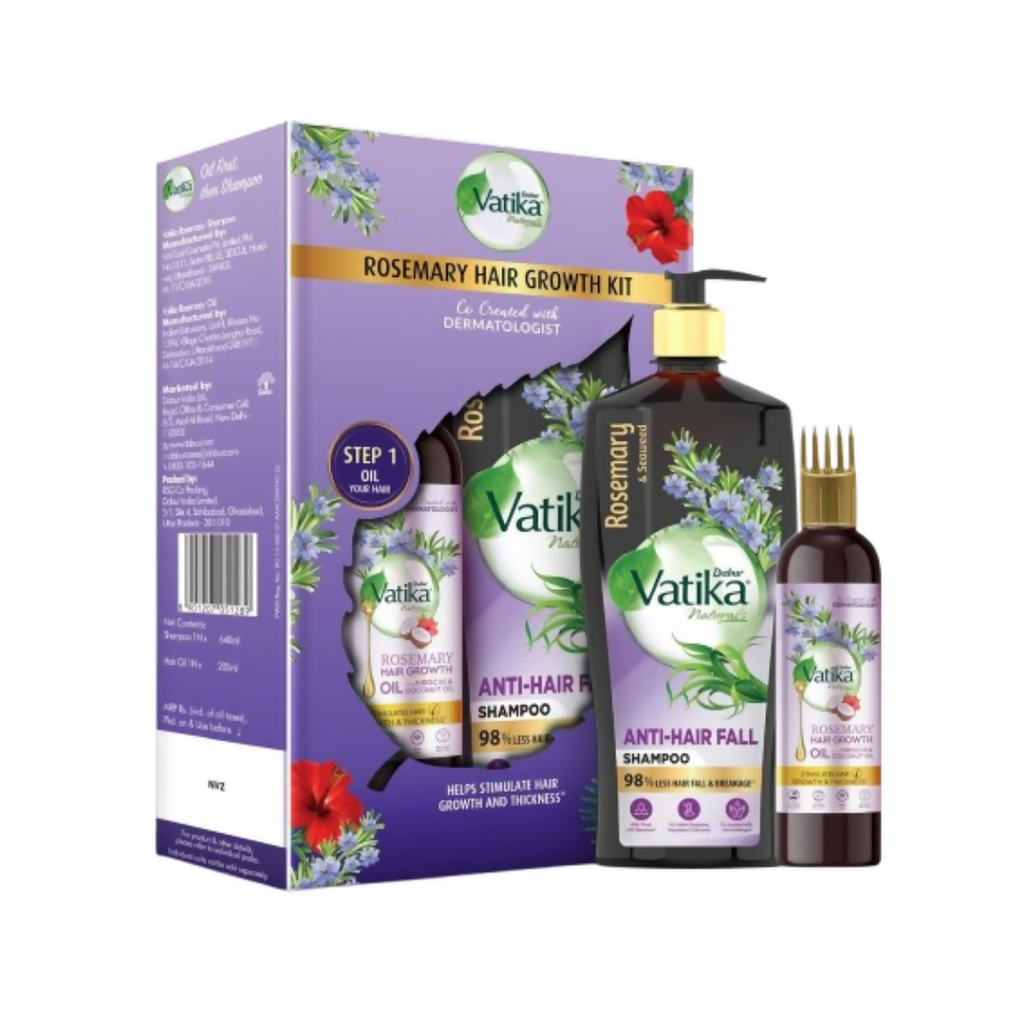 Dabur Vatika Rosemary Anti-Hair Fall Shampoo + Rosemary Hair Growth Oil Combo