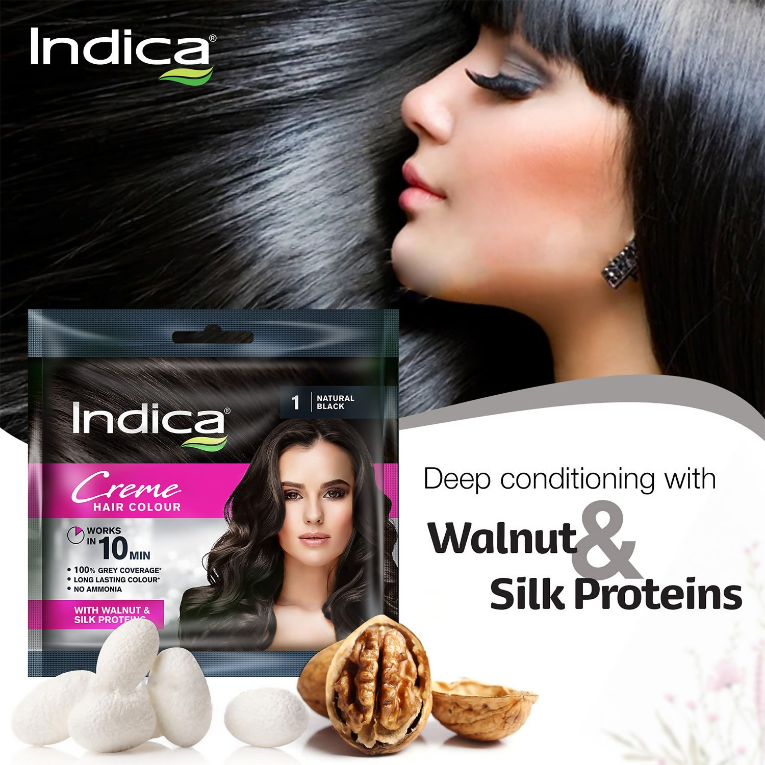 Indica Creme 10 Minutes Hair Color Long Lasting Colour