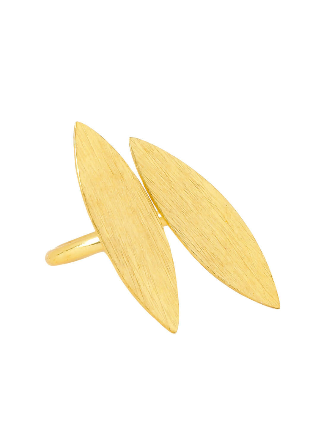 NVR Women's Western Gold-Polished Ajustable Finger Ring