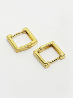 NVR Men's Gold-Plated Geometric Shape Stainless Steel Hoop Earrings - Distacart