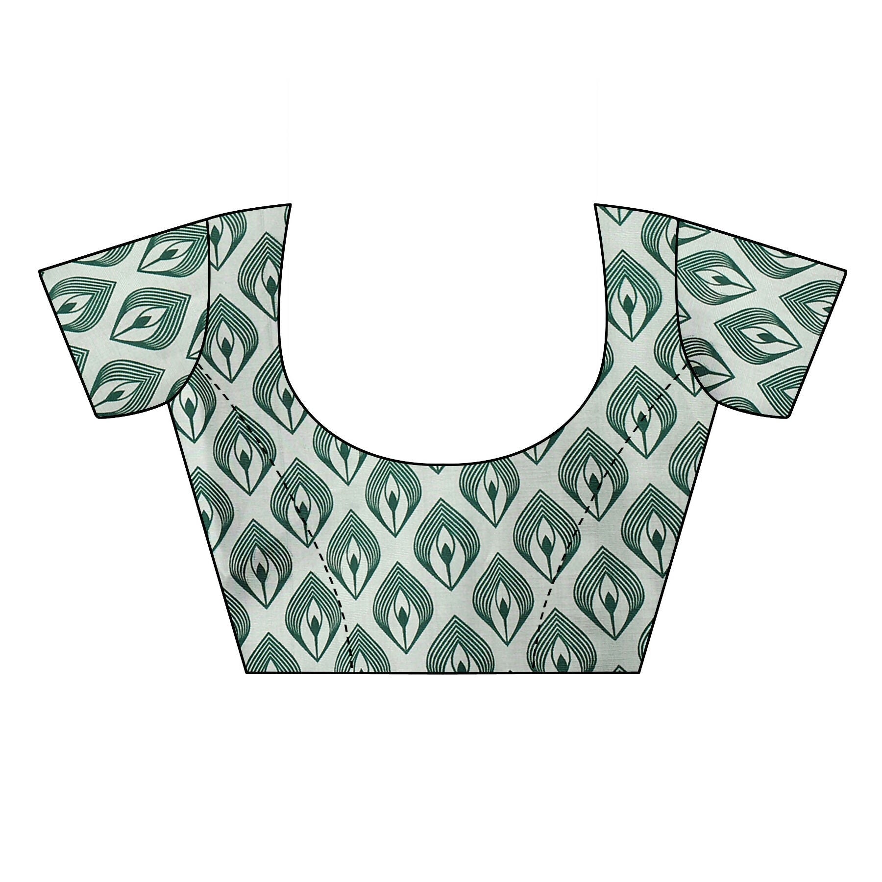 Vamika Green Printed Art Silk Saree