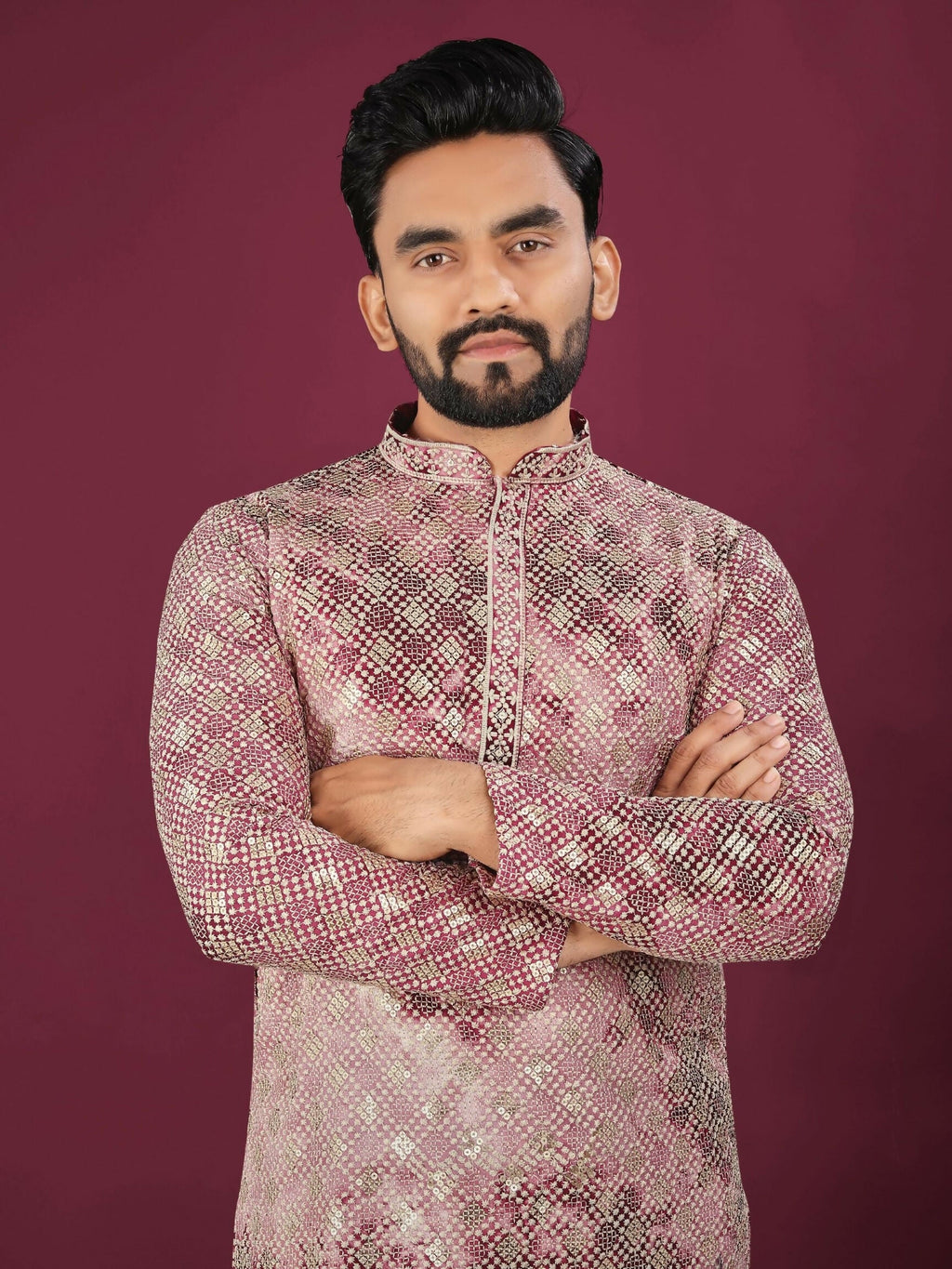 Anaita Pink Chikankari Work Viscose Rayon Straight Kurta