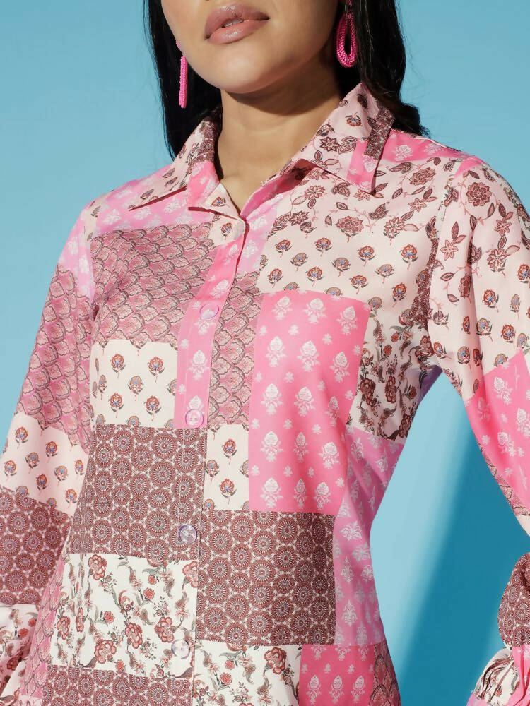 Myshka Women Multi - Printed Bling & Sparkly Co-Ords - Distacart
