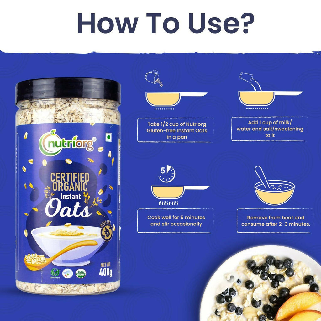 Nutriorg Certified Organic Instant Oats - Distacart