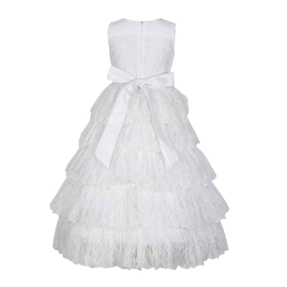 Asmaani Baby Girl's White Colour Fancy Dress (AS-DRESS-22110)