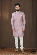Joban Fashion Men's Pink Woven Jacquard Kurta with Pyjama