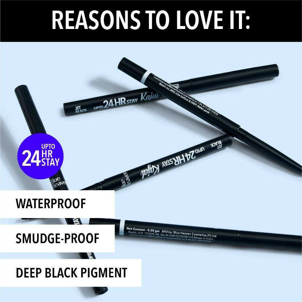 Blue Heaven 24 HR Stay Kajal - Jet Black - Distacart