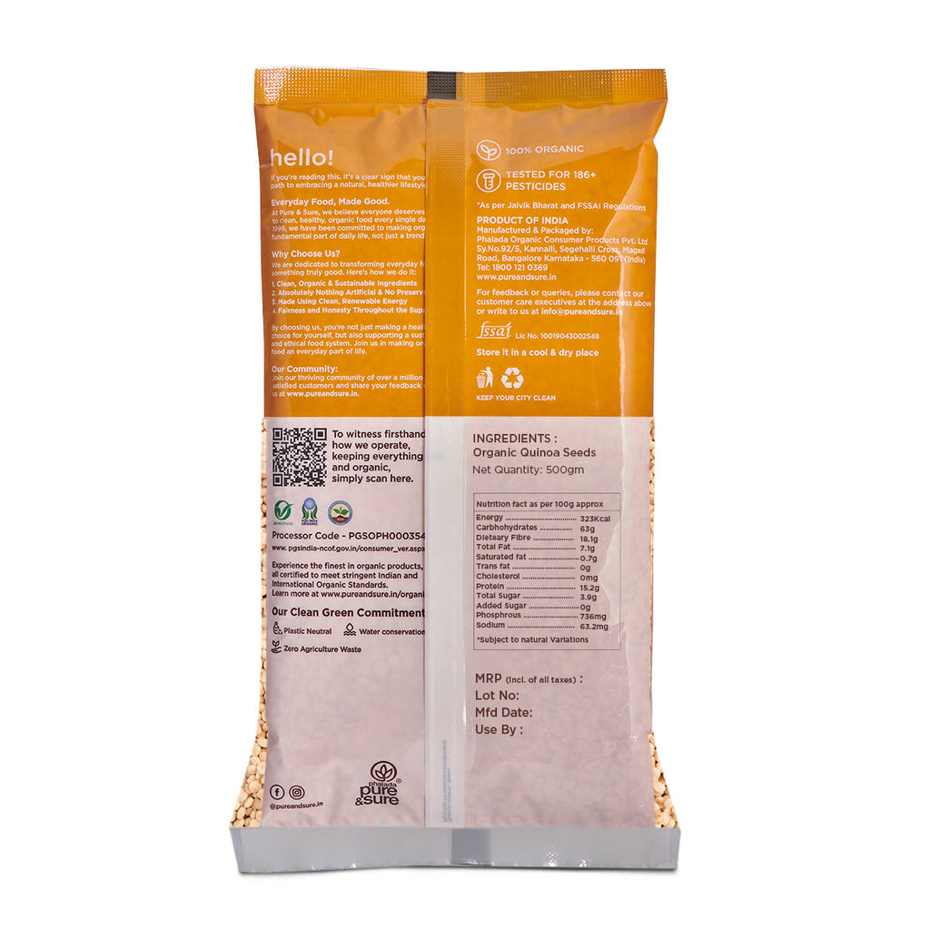Pure & Sure Organic Quinoa Seeds - Distacart
