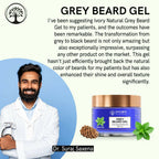 Ivory Natural Grey Beard Gel Restores Dark Shine & Vibrant Of Beard - Distacart