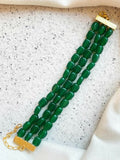 Joban Fashion Bottle Green Brass Semi Precious Stone Bracelet - Distacart