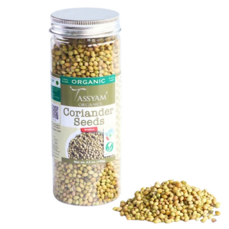 Tassyam Organics Certified 100% Organic Coriander Seeds