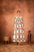 Joban Fashion Red Rose Floral Hand Block Printed Cotton Kurta Pant Set - Distacart