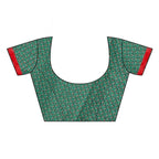 Vamika Green Mirror Work With Jhalar Khadi Blouse