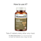 TrueBasics Ultra Omega 3 Fish Oil Capsules for Women & Men - Distacart