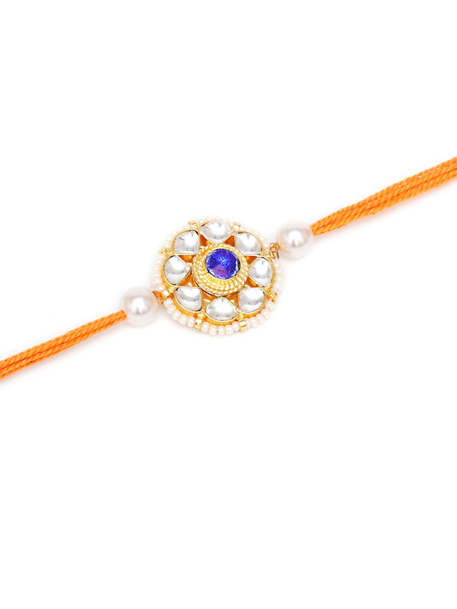 Designer kundan Rakhi - Ruby Raang - Distacart