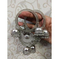Silver Color Heavy Latkan Bangles For Bridals