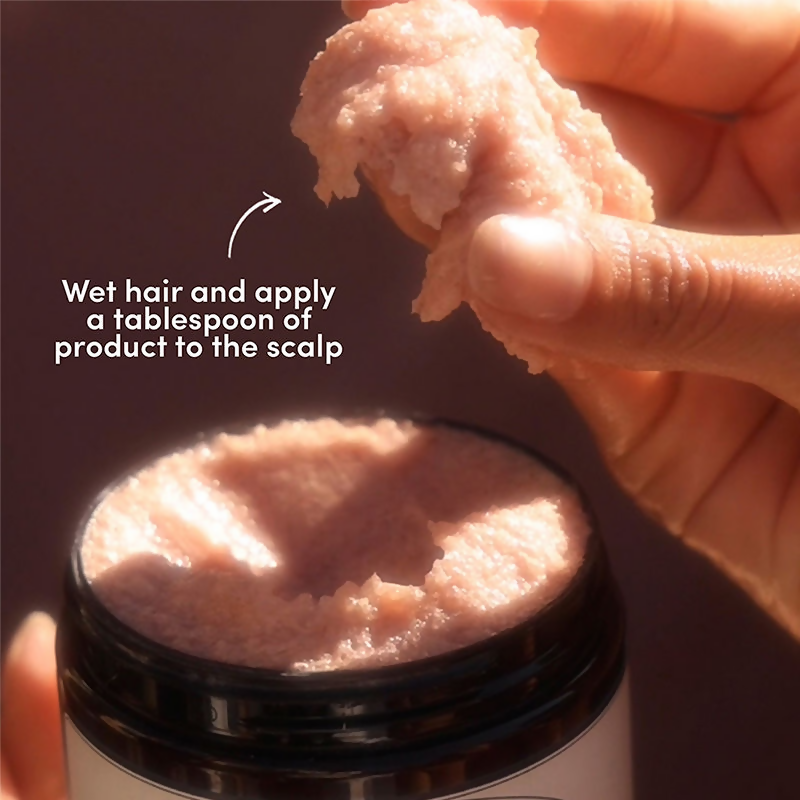 Fable & Mane Sahascalp Purifying Scrub To Gently Exfoliate Scalp With Wild Ginger&Pink Himalayan Salt