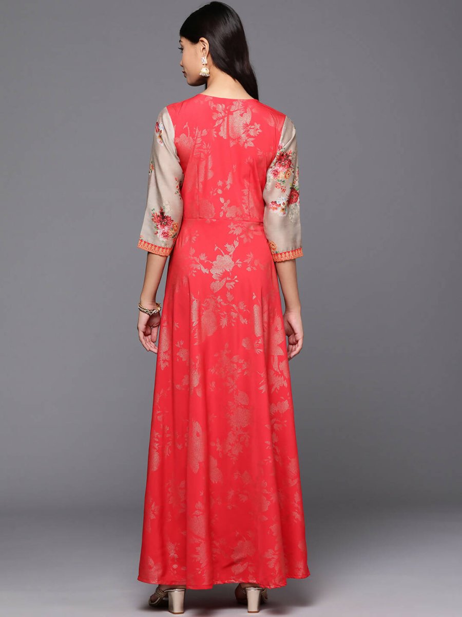 Ahalyaa Women's Traditional wear Ethnic Dress - Red - Distacart