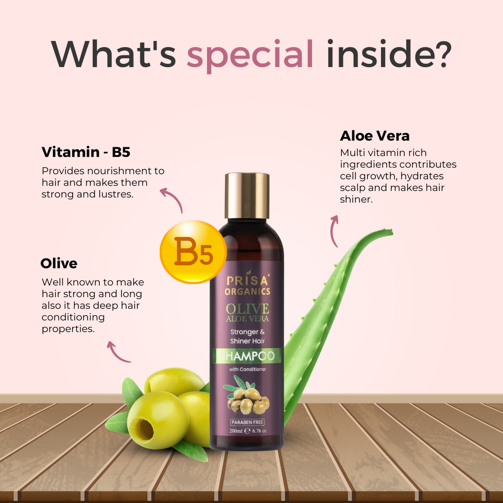 Prisa Organics Olive and Aloe Vera Shampoo - Distacart