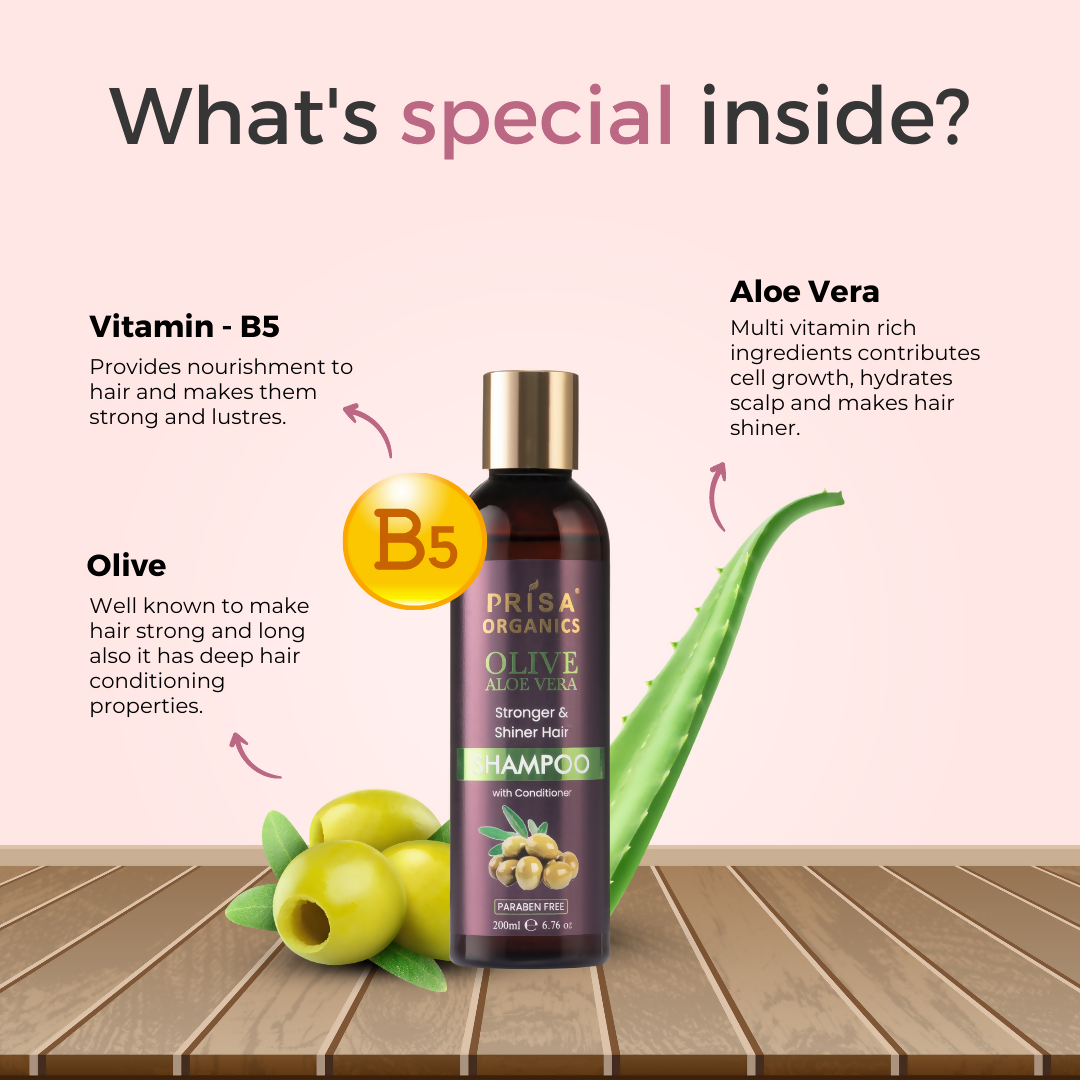 Prisa Organics Olive and Aloe Vera Shampoo - Distacart