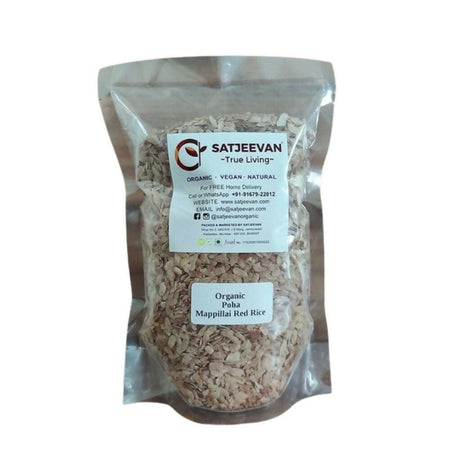 Satjeevan Organic Poha Mappillai Red Rice