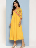 Ahalyaa Women's Traditional wear Ethnic Dress - Mustard - Distacart