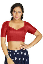 Aastha Fashion Women's Red Art Silk Designer Traditional Readymade Blouse
