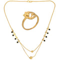 AanyaCentric Gold-plated Mangalsutra & Ring Set - Distacart