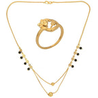 AanyaCentric Gold-plated Mangalsutra & Ring Set - Distacart