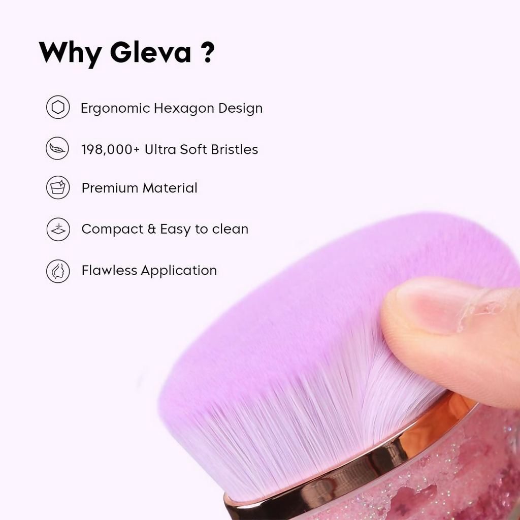 Gleva Foundation Makeup Brush Crystal Purple