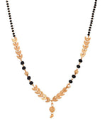 VOJ Gold Plated Leaf Design Beaded Chain Mangalsutra - Distacart