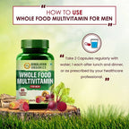 Whole Food Multivitamin For Men Boosts Overall Health: 60 Vegetarian Capsules