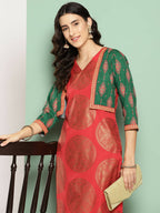Ahalyaa Women's Traditional wear Kurta - Red