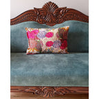 The Decor Nook Beige Base With Multicolour Flowers Print Cushion Cover