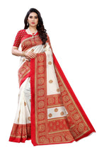 Vamika Red Printed Art Silk Saree