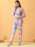 Myshka Women's Multi Printed Ombre Jacket