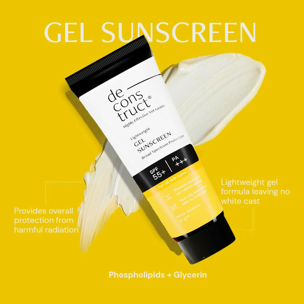 Deconstruct Sun Protect Duo 10% Vitamin C Face Serum + Gel Sunscreen, Get Glowing Skin with Sun Protection, No White Cast, Non Irritating & Lightweight - Distacart
