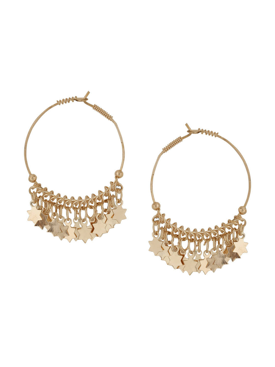 NVR Women Gold Plated Hoop Earrings - Distacart