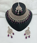 Joban Fashion Women Pink Stone Work Necklace Set - Distacart