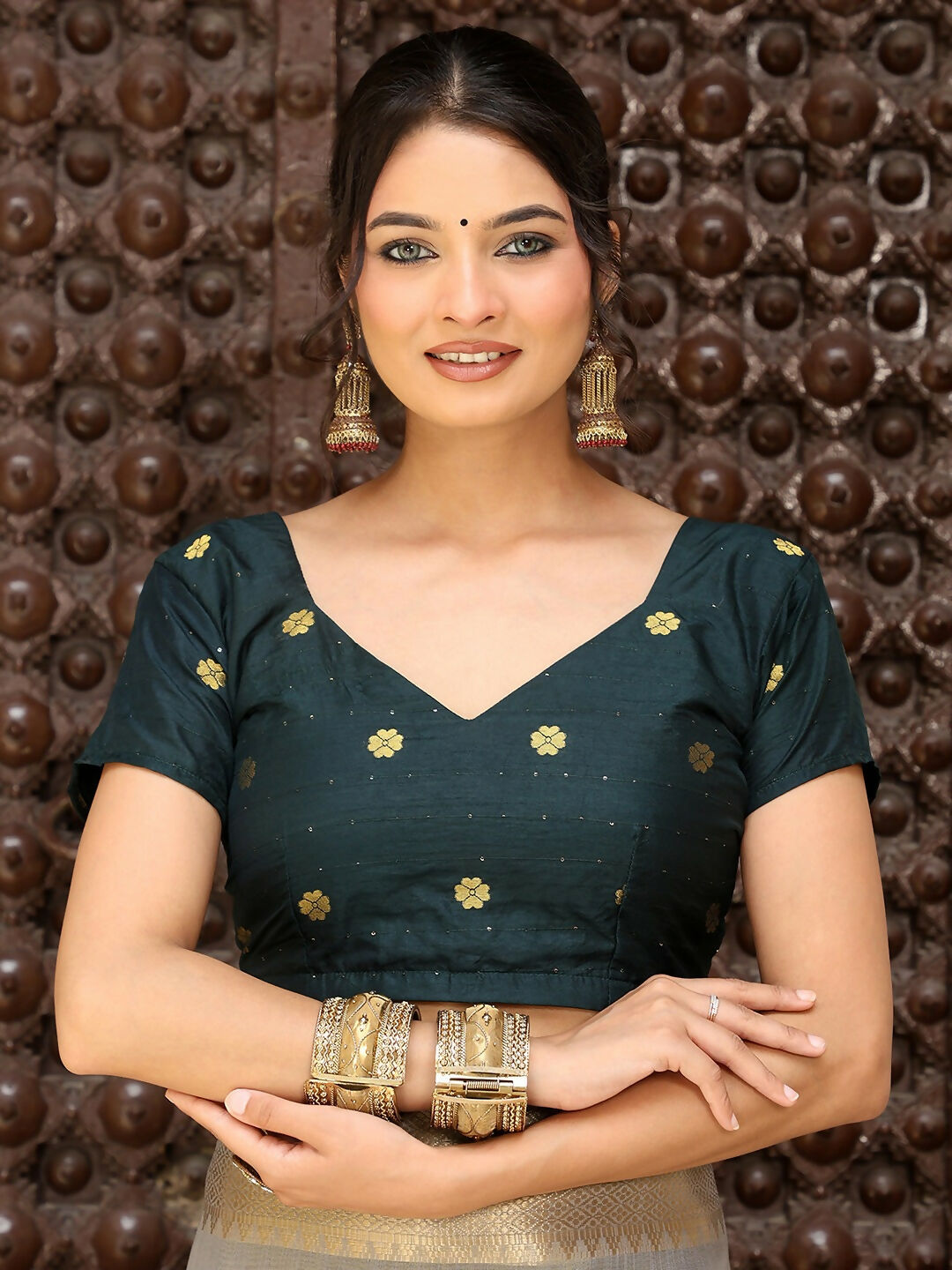 Shree Shyam Fashion Grey Cotton Saree - Distacart
