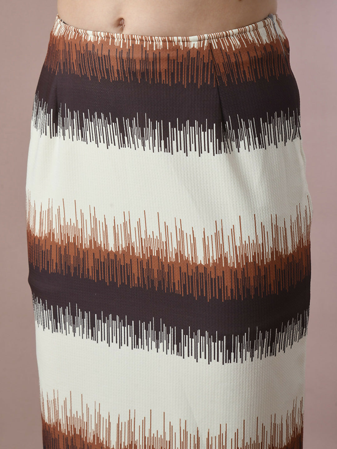 Myshka Women's Multi Printed Knee Length Party Embellished Skirts