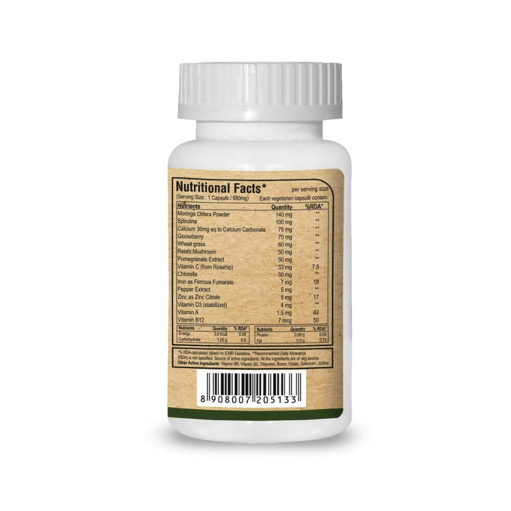 Pure Nutrition Moringa Vital Veg Capsules - Distacart